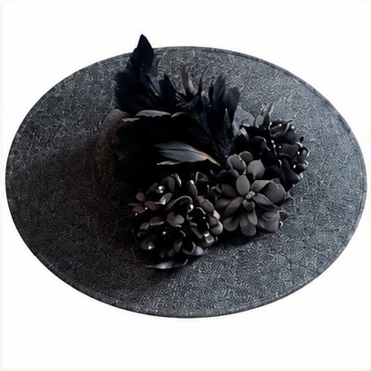 Black Pattern Fascinator