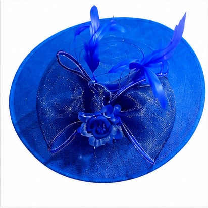 Blue Bow Fascinator